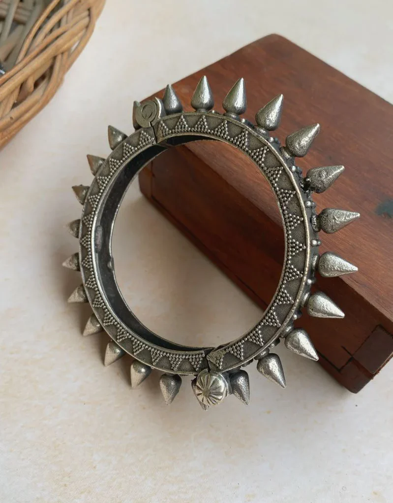 Evil Eye Bangle Bracelet Silver