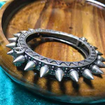 Evil Eye Bangle Bracelet Silver (1)