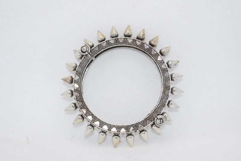 Evil Eye Bangle Bracelet Silver