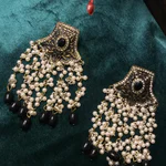 Large Black Oxidized Earrings (2)