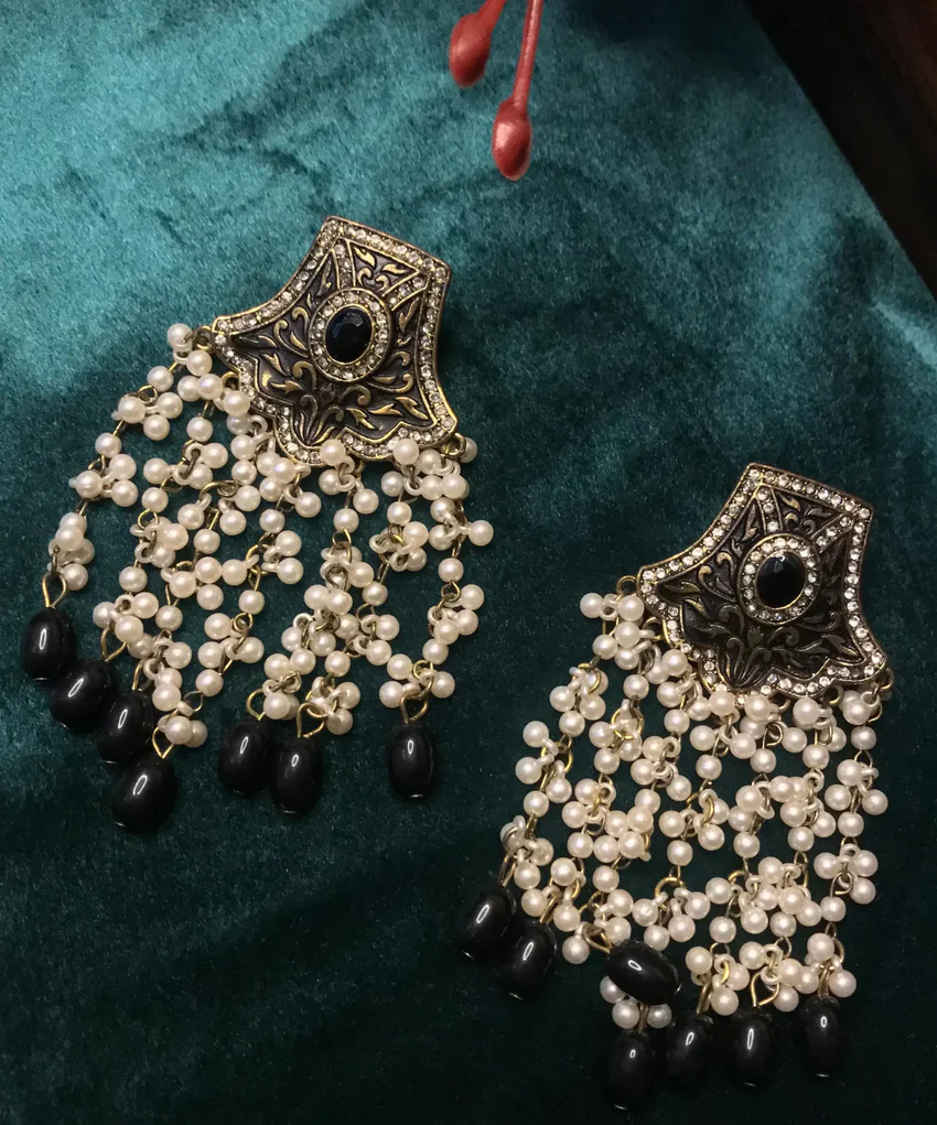 Large Black Oxidized Earrings (2)