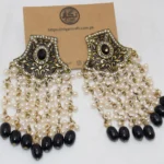 Large Black Oxidized Earrings