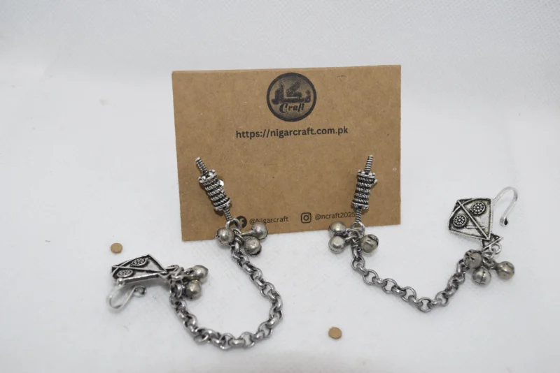 Minimal Oxidized Silver Earrings -1