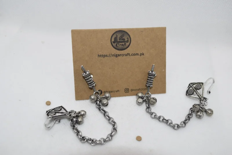 Minimal Oxidized Silver Earrings -1