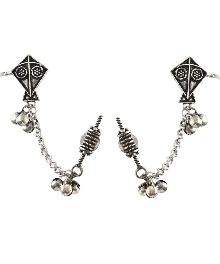 Minimal Oxidized Silver Earrings -1