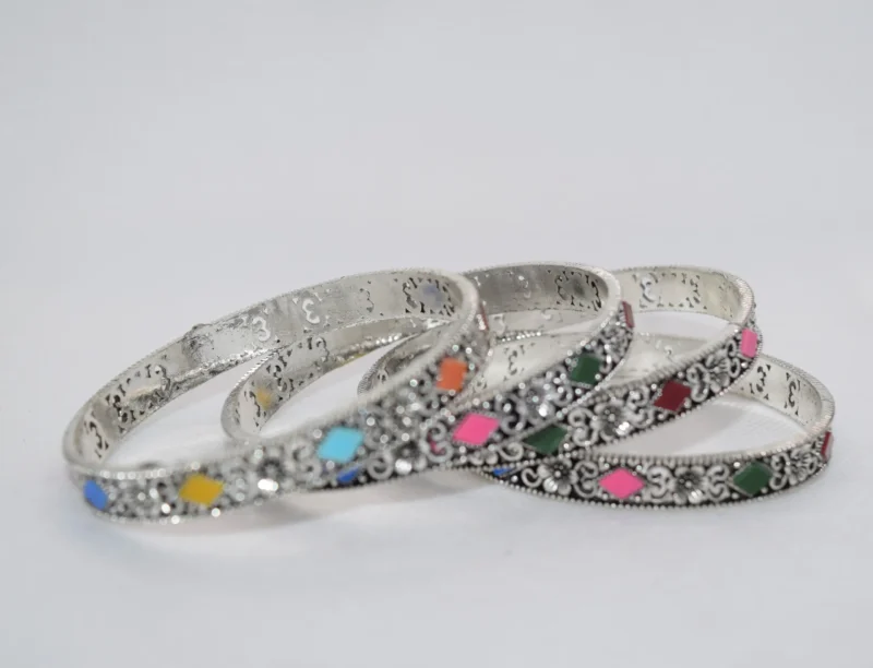 Modern Silver Bangles Design