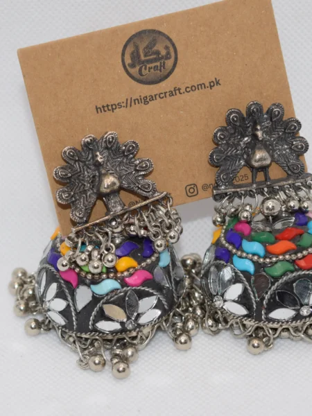 Oxidised Afghani Earrings