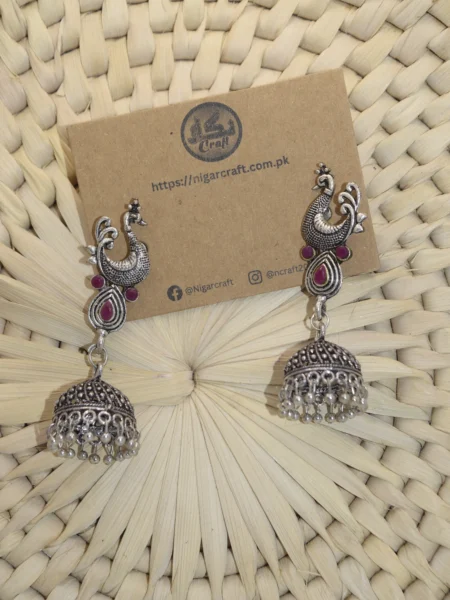 Oxidized Silver Earrings for Girls (1)