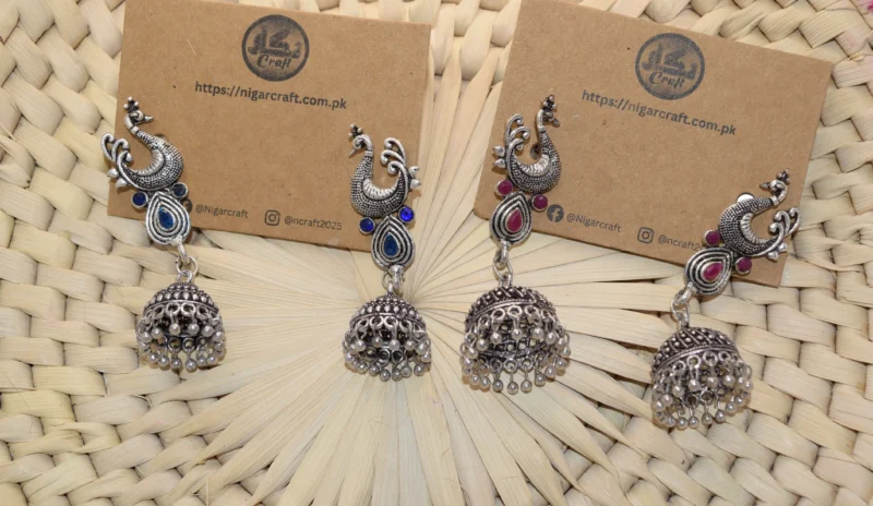 Oxidized Silver Earrings for Girls (1)