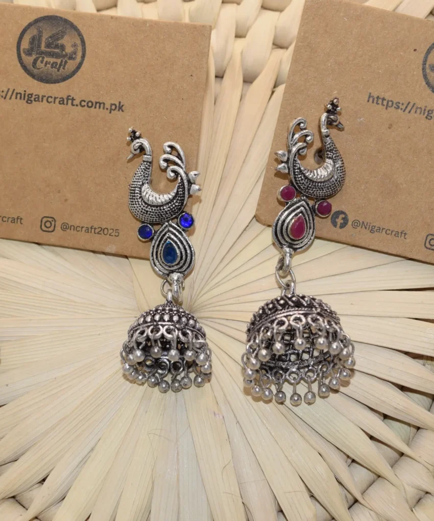 Oxidized Silver Earrings for Girls (1)