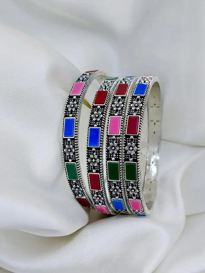 Silver Bangles Set