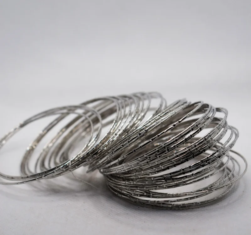 Silver Metal Bangles for Women (1)