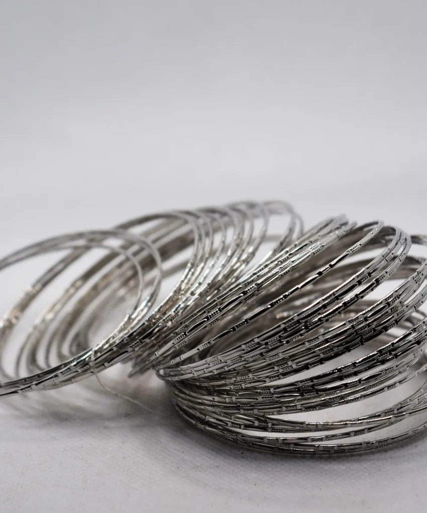 Silver Metal Bangles for Women (1)