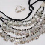 Silver Mirror Necklace Set