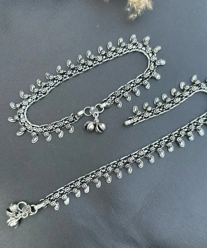 Simple Silver Pazeb