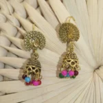Small Peacock Earrings Gold for Girls