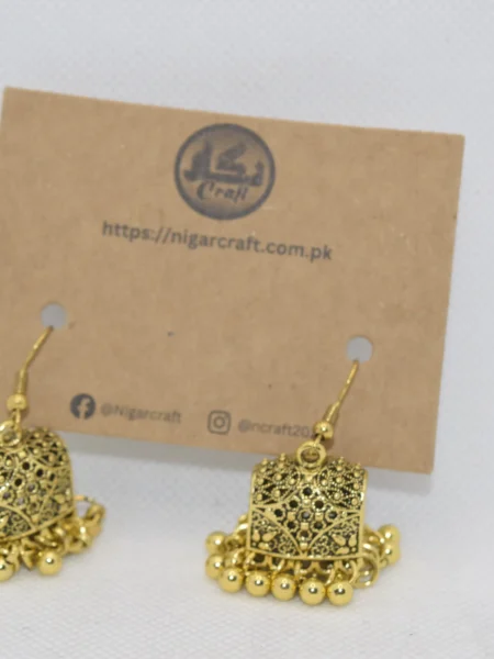 Small Jhumki Earrings Gold