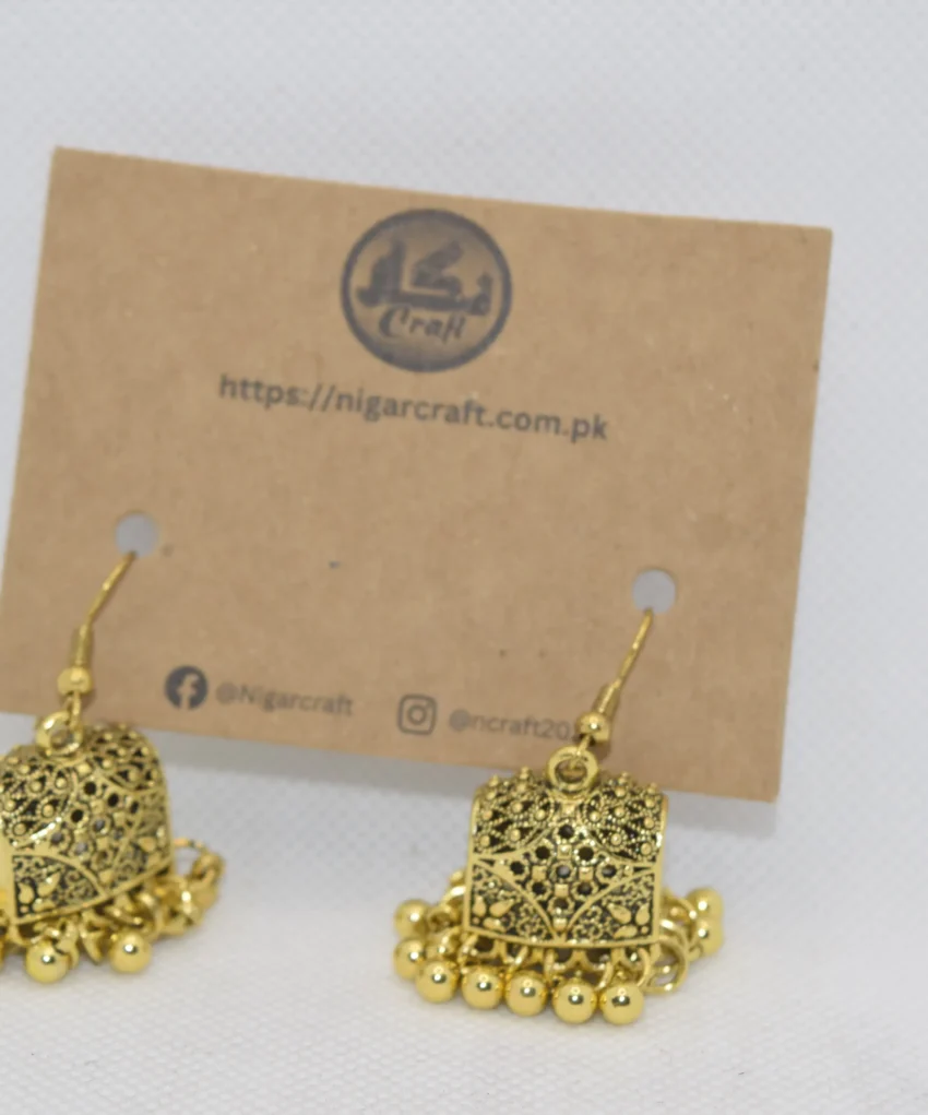 Small Jhumki Earrings Gold