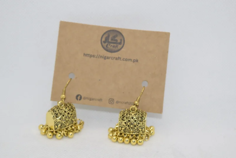 Small Jhumki Earrings Gold