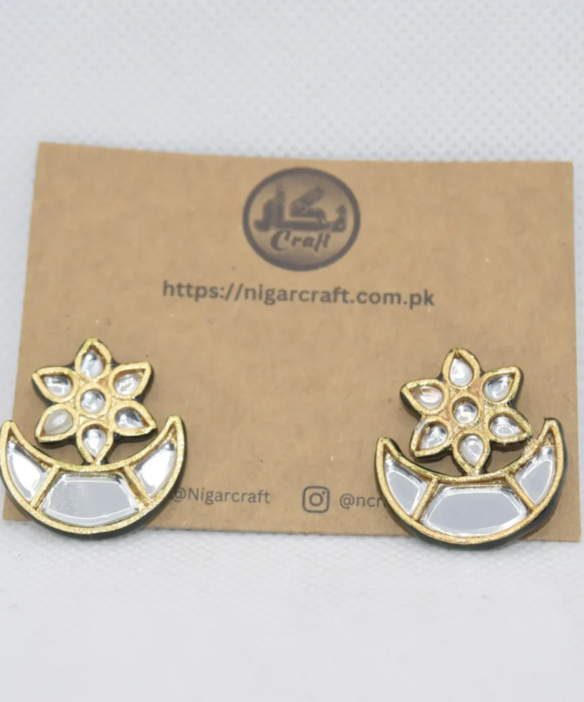 Kundan Chand Earrings