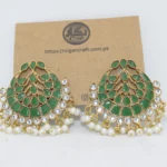 Emerald Green Kundan Earrings