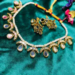 Golden Kundan Jewellery Set - Necklace