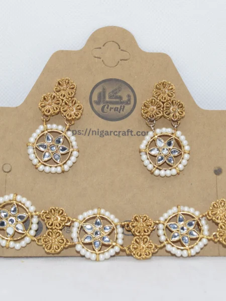 Pearl Kundan Choker Set