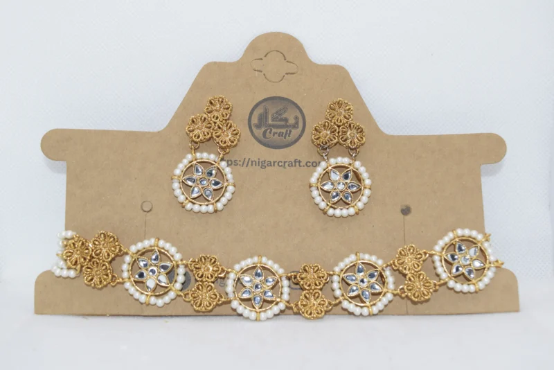 Pearl Kundan Choker Set