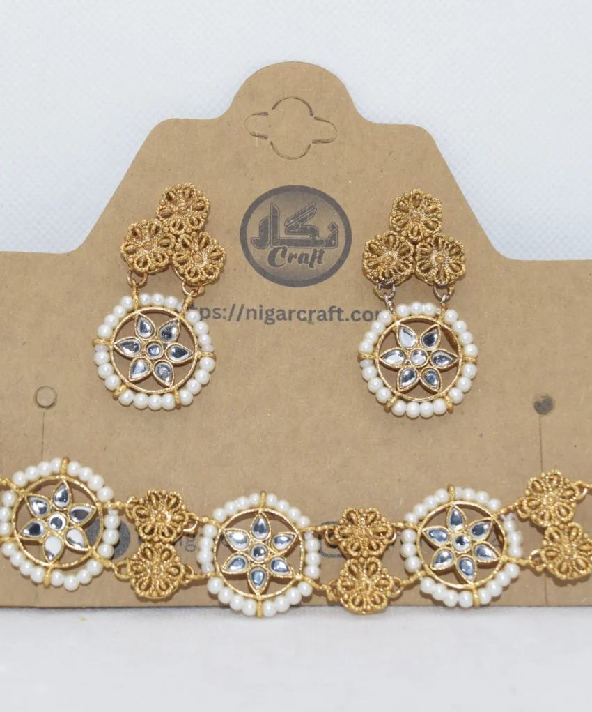 Pearl Kundan Choker Set