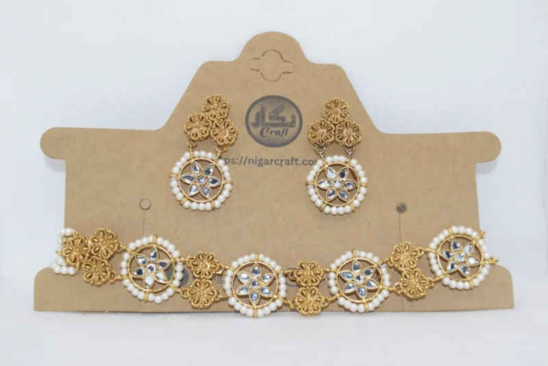 Pearl Kundan Choker Set
