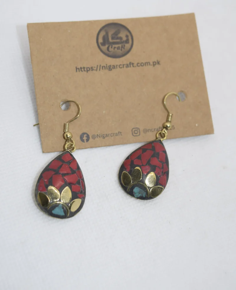 Red Afghani Earrings