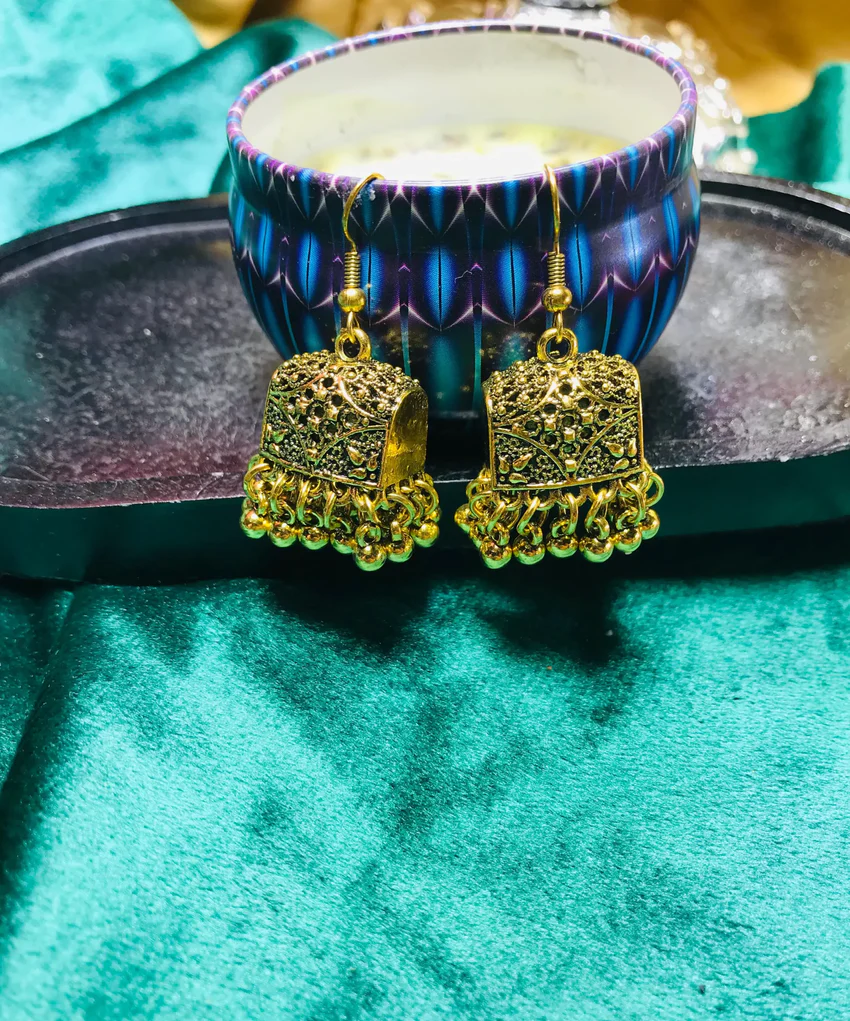 Small Jhumki Earrings Gold