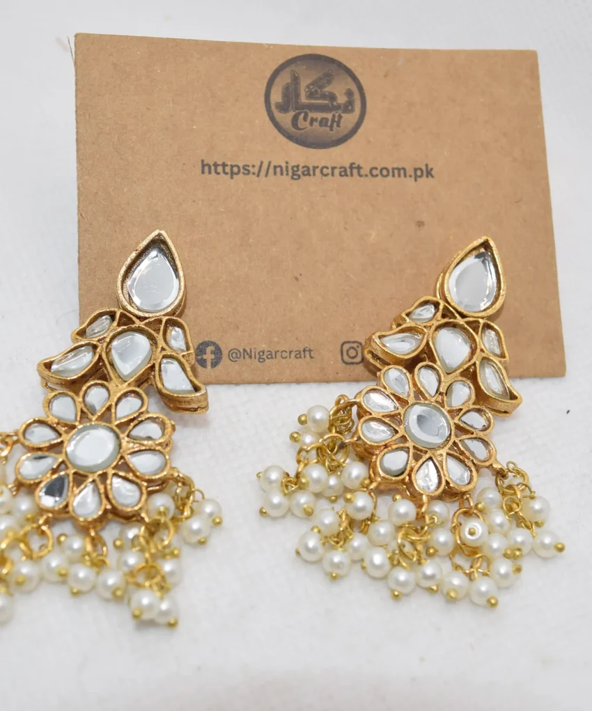 Modern Kundan Earrings Design