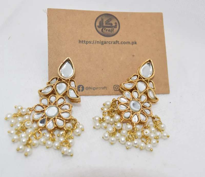 Modern Kundan Earrings Design