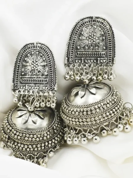 Big Silver Dangle Earrings (2)