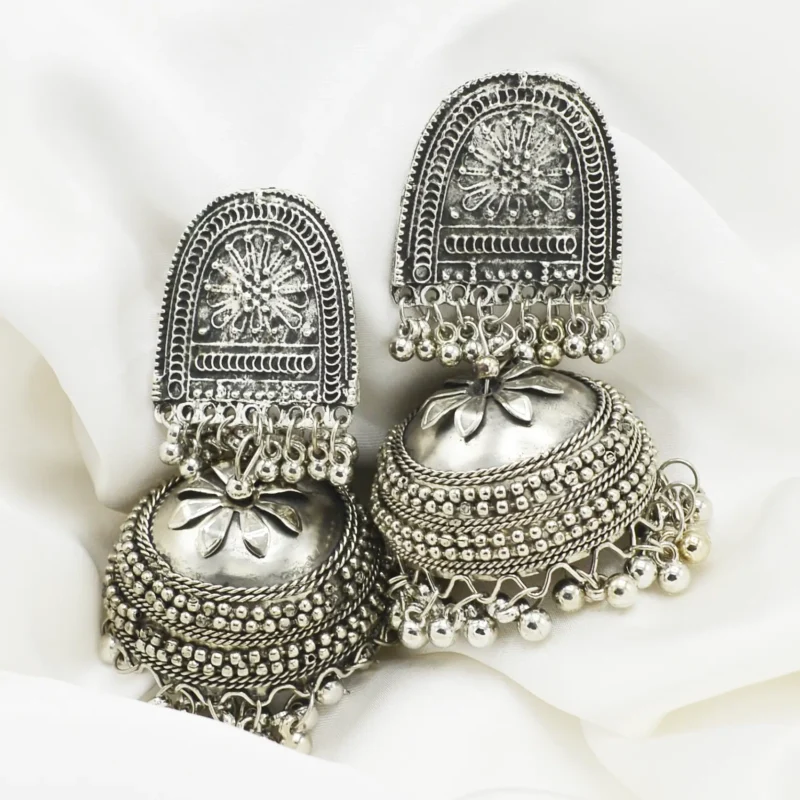 Big Silver Dangle Earrings (2)