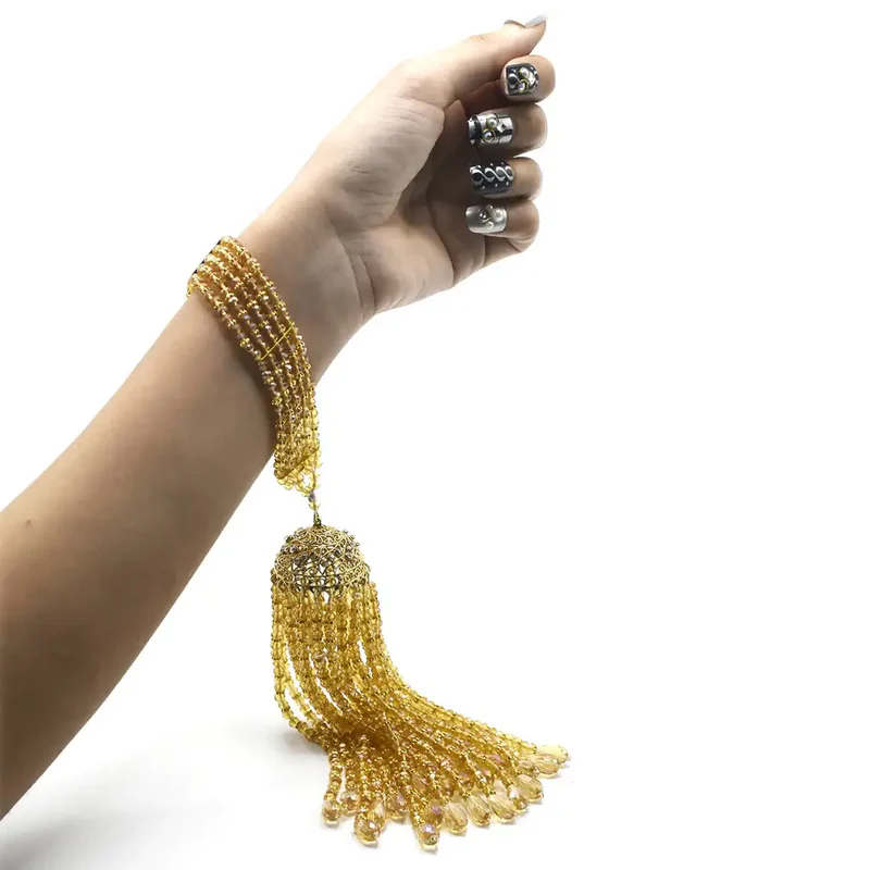 Golden Bridal Wrist Bracelet (2)