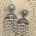 Enhance your jewelry collection with our stunning silver pearl drop earrings antique. Their vintage charm and refined design make them ideal for every occasion (2)