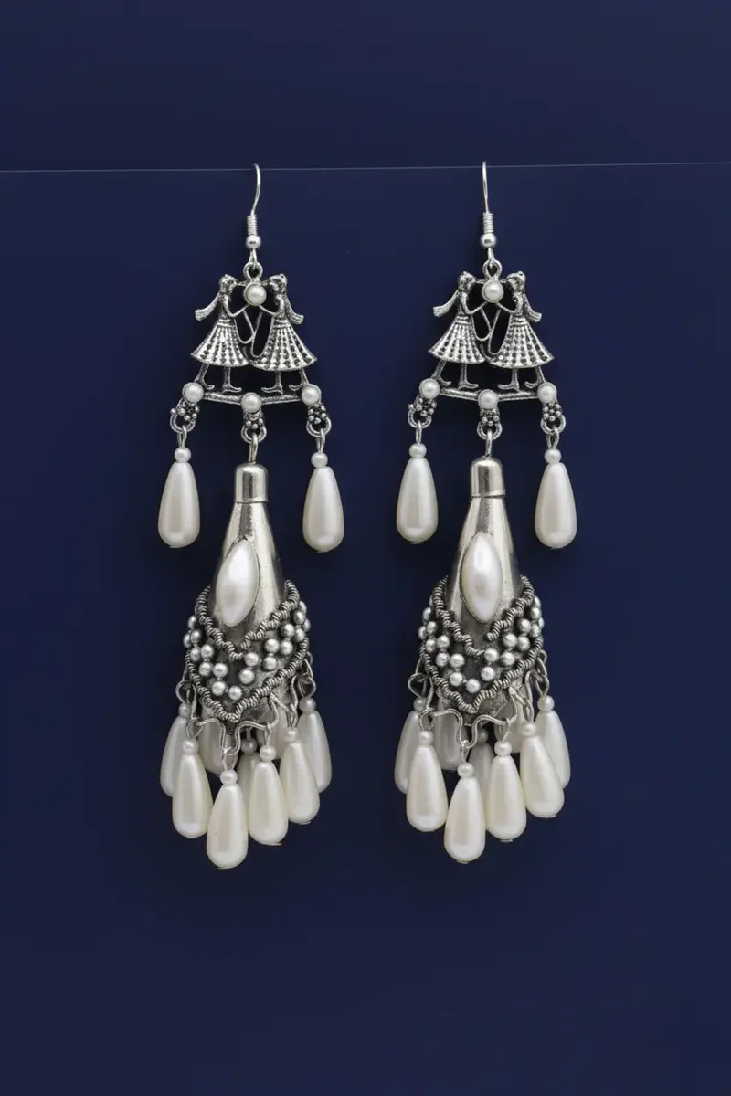 Ethnic Silver Earrings (1)