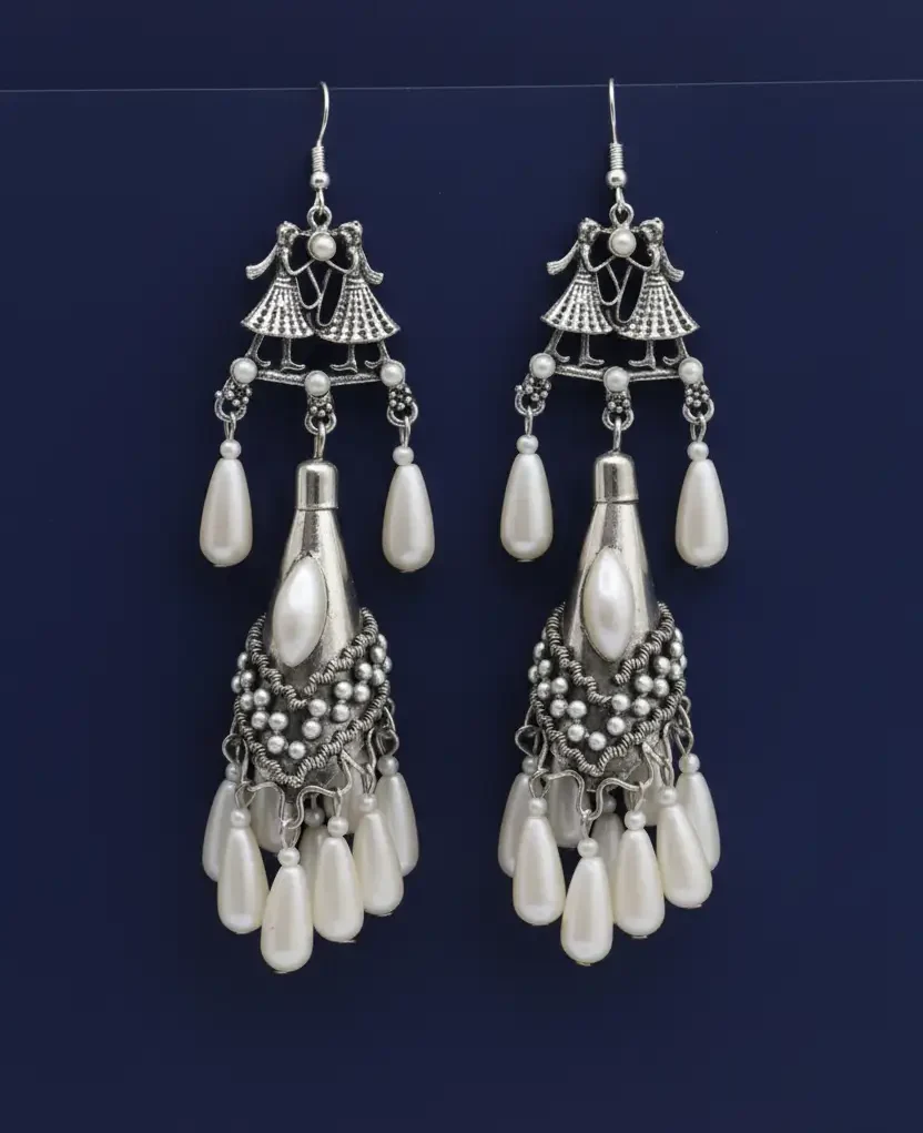 Ethnic Silver Earrings (1)