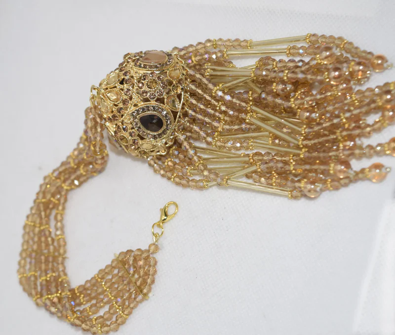 Golden Bridal Wrist Bracelet (3)