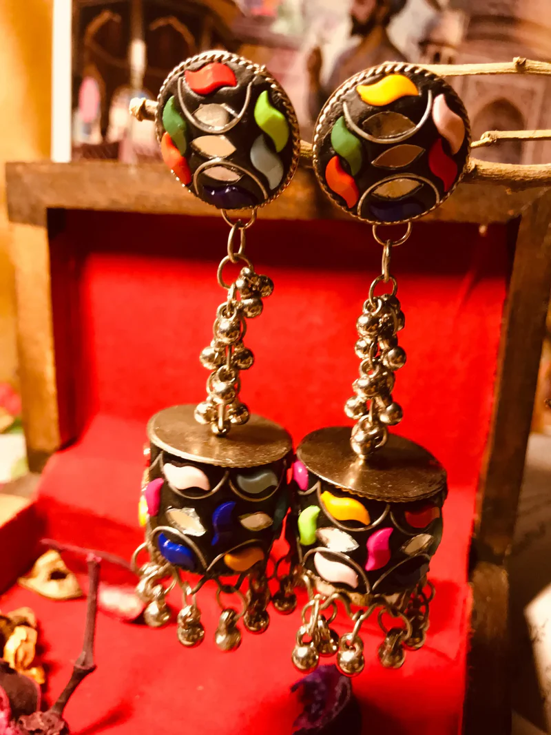 Intricarcy of Big Silver Dangle Earrings (1)