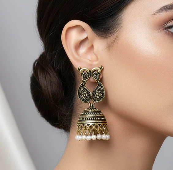 Jhumki Style Earrings- 1
