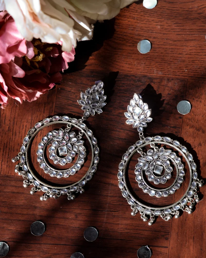 Silver Jhumka Earrings Pakistan (2)