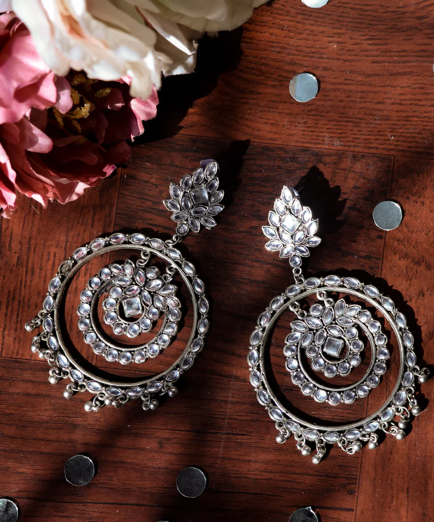 Silver Jhumka Earrings Pakistan (2)