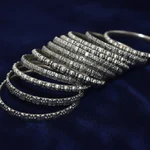 Stunning Silver Metal Bangles for Girls
