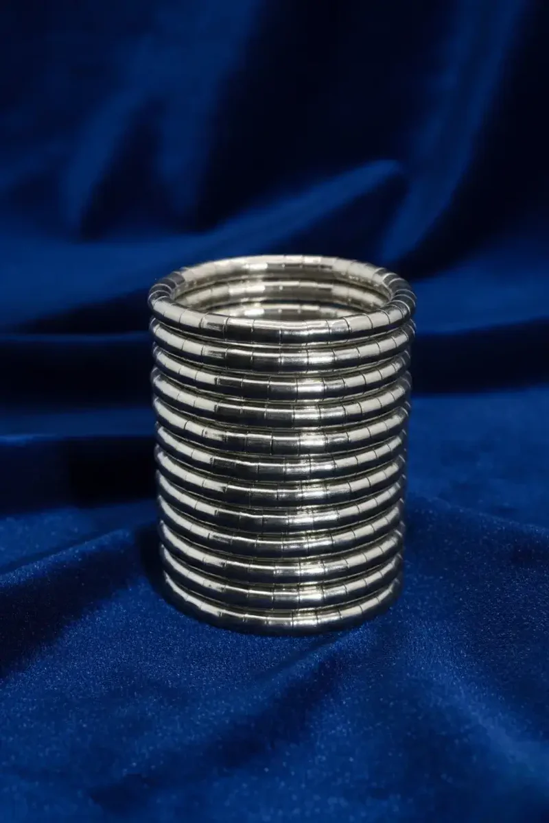 Stunning Silver Spiral Bangle Bracelet (1)-Photoroom