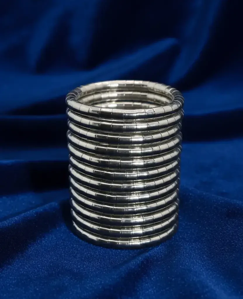 Stunning Silver Spiral Bangle Bracelet (1)-Photoroom
