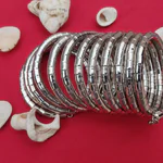 Stunning Silver Spiral Bangle Bracelet (1)