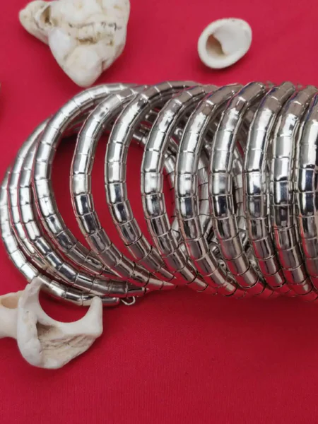 Stunning Silver Spiral Bangle Bracelet (1)